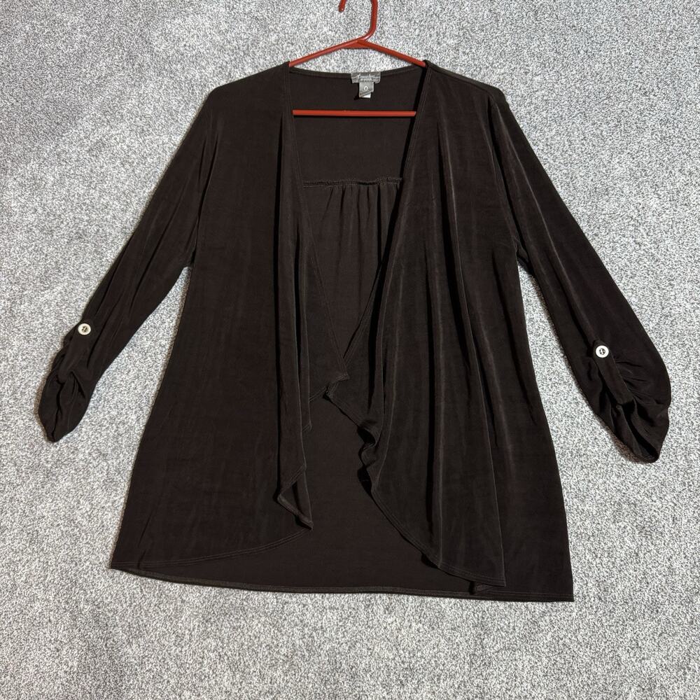Vintage Y2K Travelers By Chicos Cardigan Womens 0 US Small Flowy Lagenlook USA